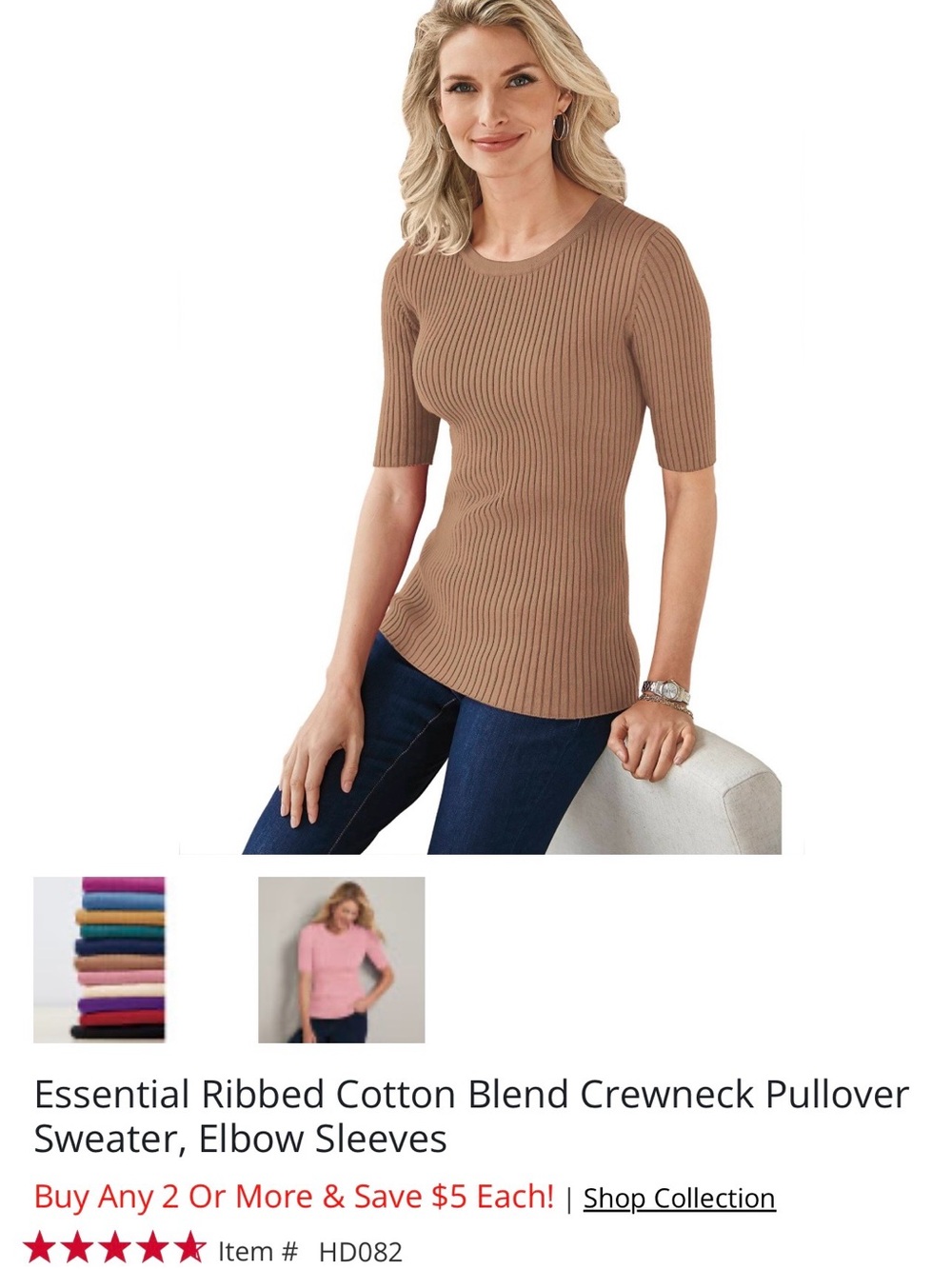 Lot of 7 Chadwicks Ribbed Crewneck Pullover Sweaters in Multiple Colors (L) Tall